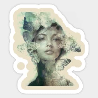 Digital art Portrait Sticker